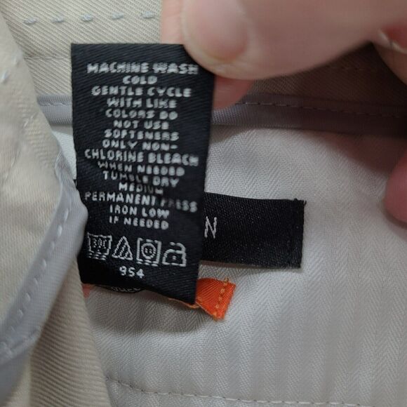 Van Heusen Mens Traveler Pants Beige Size 40 100% Polyester Zip Button Closure - Picture 8 of 12